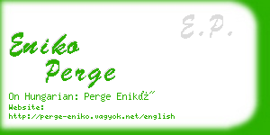 eniko perge business card